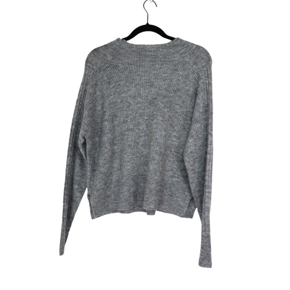 NWT ALL IN FAVOR Women's Size M Pullover Sweater Funnel Neck Long Sleeve Gray - Picture 4 of 8